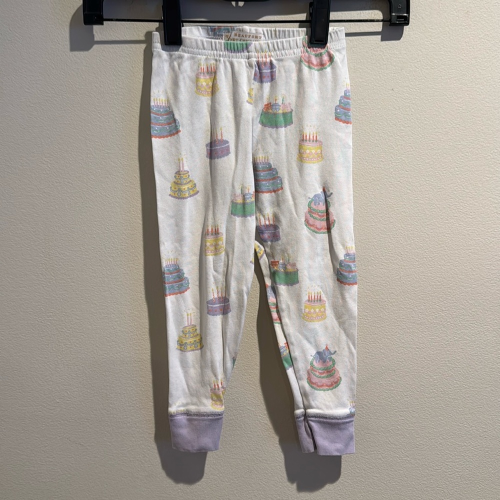 The Beaufort Bonnet Company Birthday PJ Pants Cake print 3‎ Toddler Girls